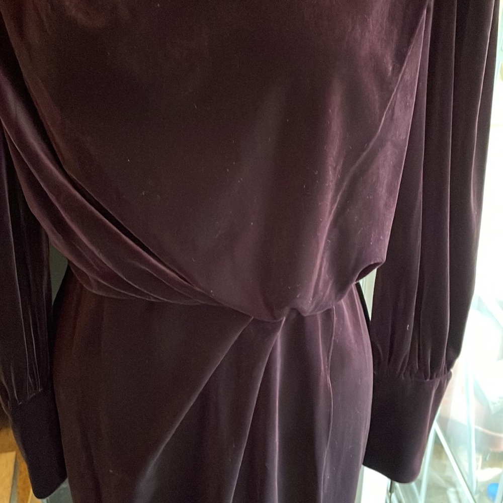 NWT KARL LAGERFELD PARIS Velvet Mock Neck Dress - Picture 5 of 15